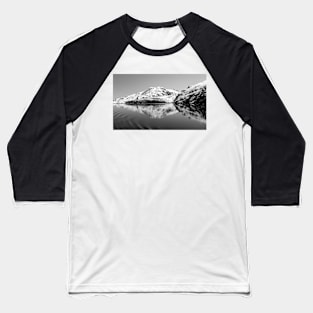 Alaska Reflections Black & White Baseball T-Shirt